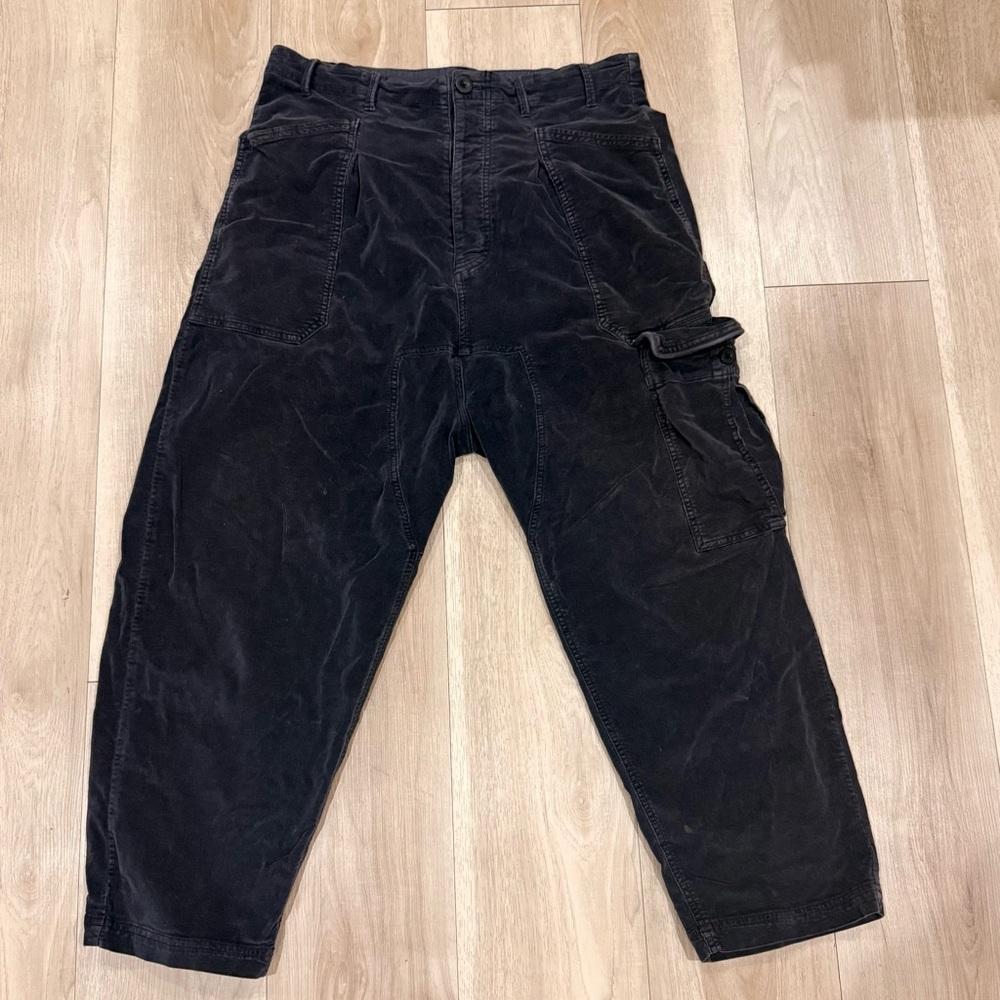 Bay to Breakers Corduroy Pants - Free People, Sz. L Black